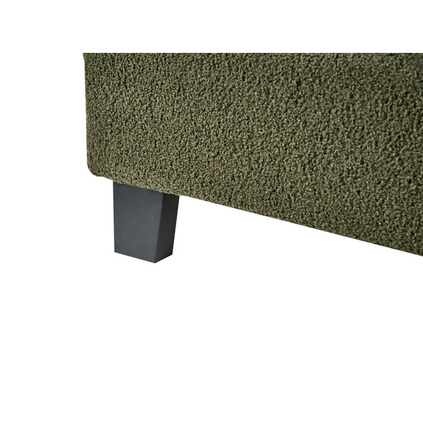 Bed without Headboard Boucle ROANNE 90 x 200 cm (EU Single) Dark Green
