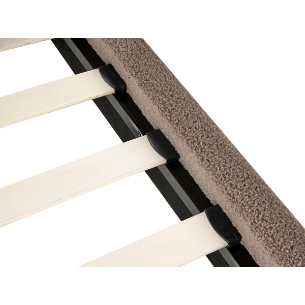 Bed zonder hoofdbord Bouclé ROANNE 160 x 200 cm Taupe