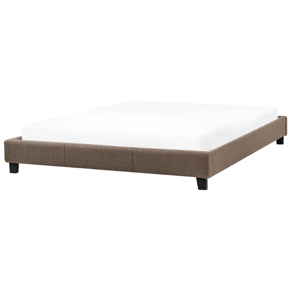 Bed zonder hoofdbord Bouclé ROANNE 180 x 200 cm Taupe