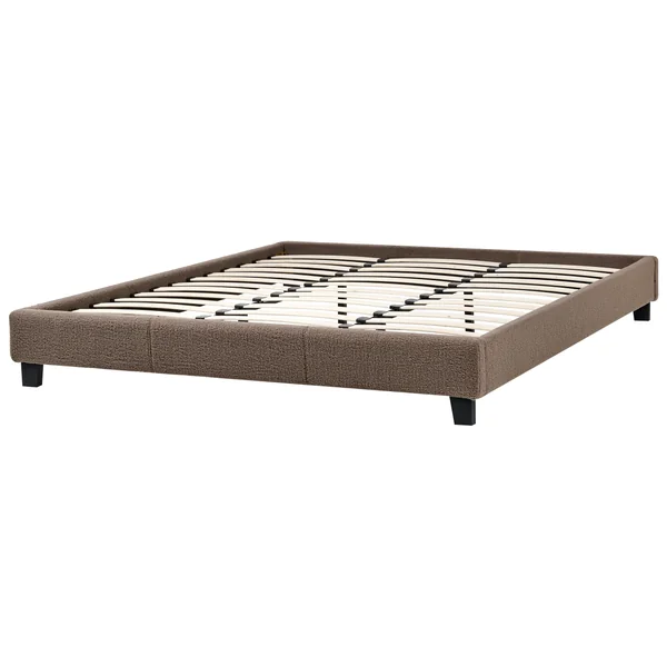 Bed zonder hoofdbord Bouclé ROANNE 180 x 200 cm Taupe