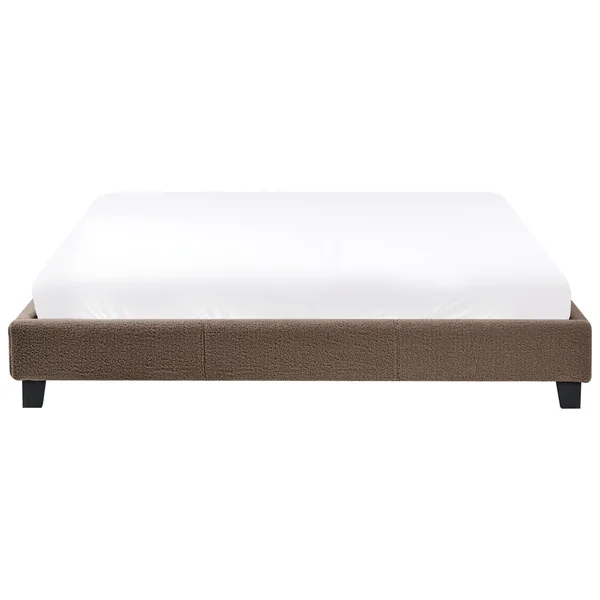 Bed zonder hoofdbord Bouclé ROANNE 180 x 200 cm Taupe