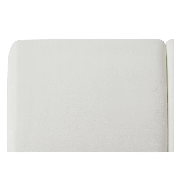 Bett mit Lattenrost Stoff ORVILLE 160 x 200 cm Cremeweiß