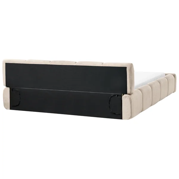 Bett mit Lattenrost Stoff ORVILLE 180 x 200 cm Taupe