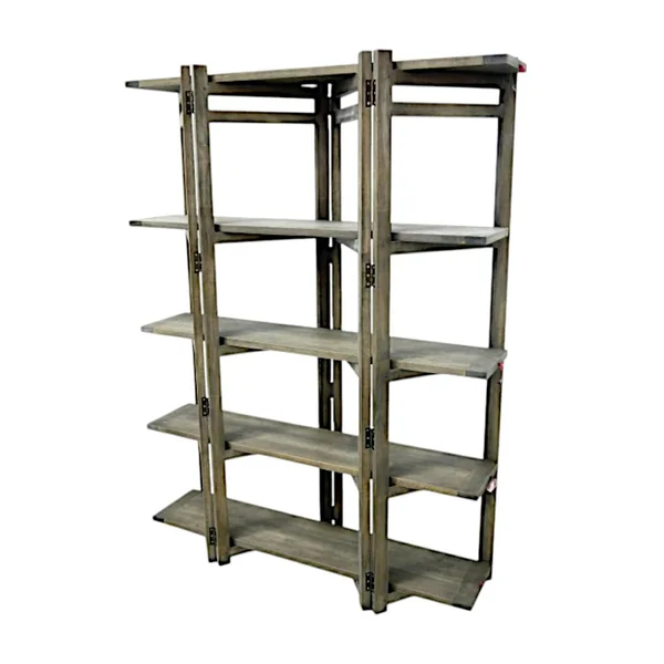 Bibliothèque Etagère Hévéa 5 plateaux 125x37x170cm MAORI
