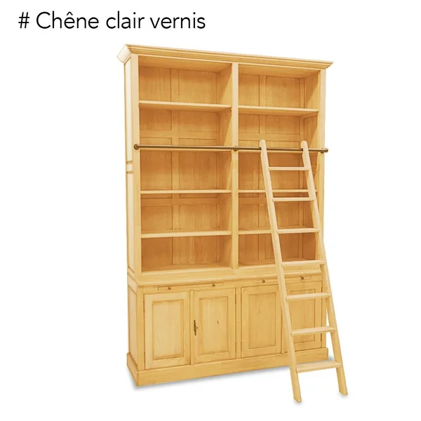 Bibliothèque échelle hévéa 163x240cm TRADITION