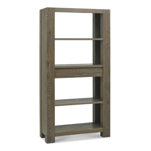 Bibliothèque étagère en bois de chêne fumé ALLEN