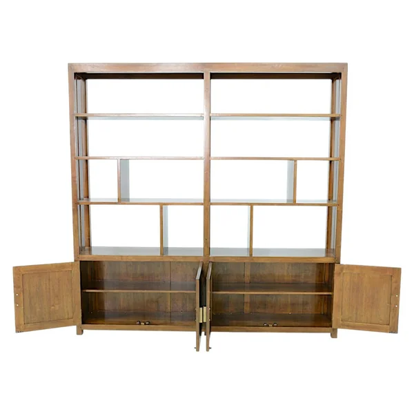 Bibliothéque ouverte Hévéa 4 portes, niches, 30x180x183cm HELENA
