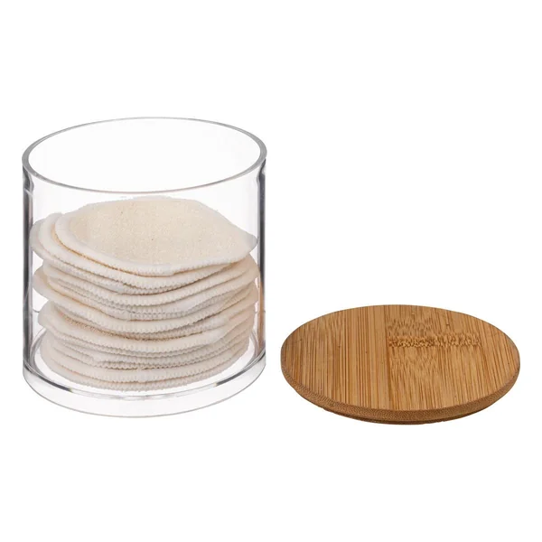 BOITE BAMBOU 14 DISQUES COTON LAVABLES SELENA
