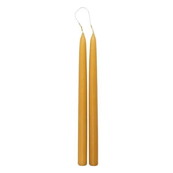 BOUGIE BATON HUGO JAUNE H.30CM X2 PIECES