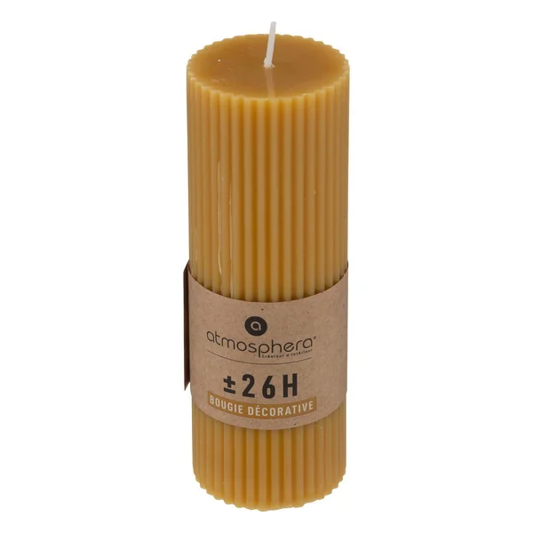 BOUGIE RONDE DEMI JAUNE 5X14CM
