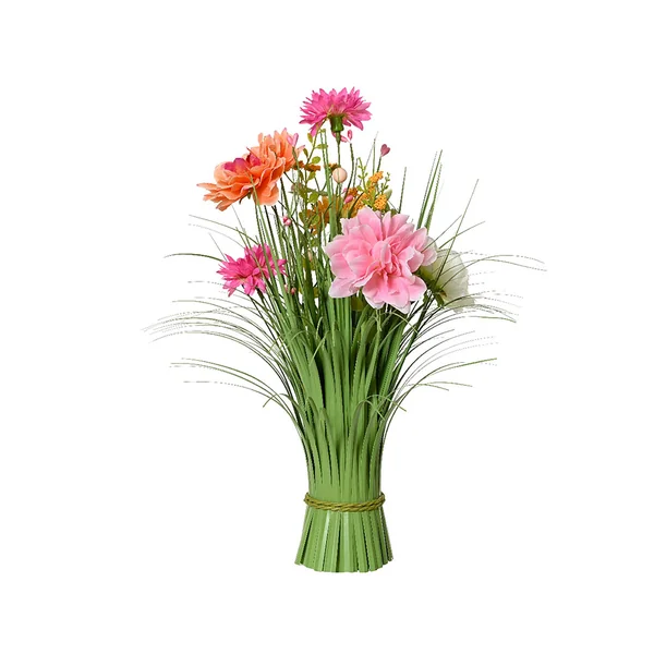Bouquet de fleurs et herbes artificielles multicolore h40cm