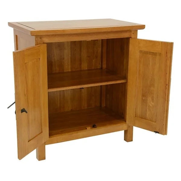 Buffet 2 portes hévéa 75x45x80cm MAORI