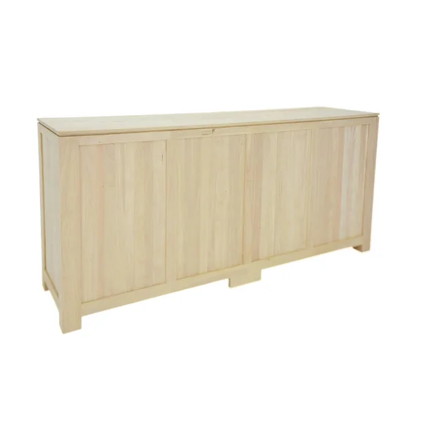 Buffet enfilade portes coulissantes hévéa 190cm HELENA