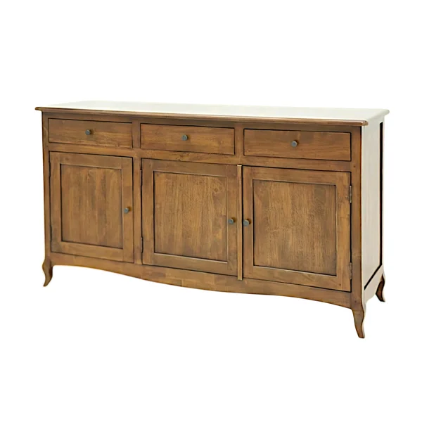 Buffet galbé hévéa 3 portes 150cm TRADITION
