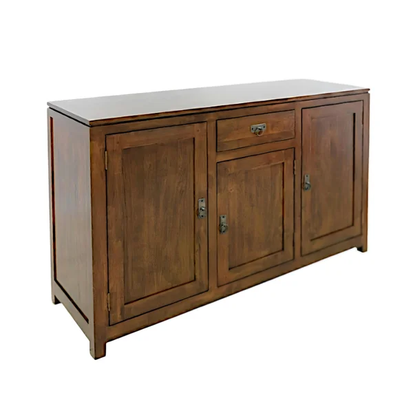 Buffet Hévéa 3 portes, 1 tiroir, 140x45x85cm HELENA