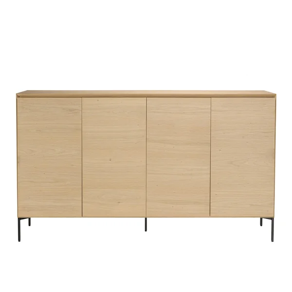 Buffet moderne 4 portes bois couleur naturelle MAYENCE