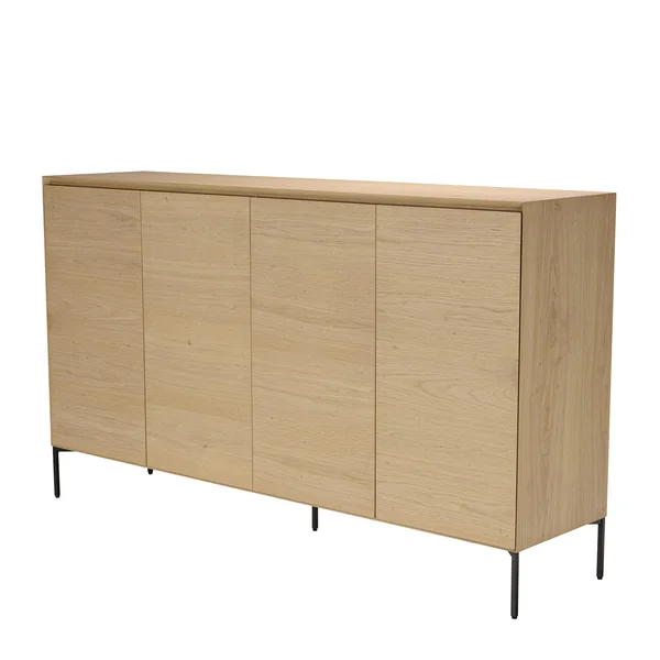 Buffet moderne 4 portes bois couleur naturelle MAYENCE