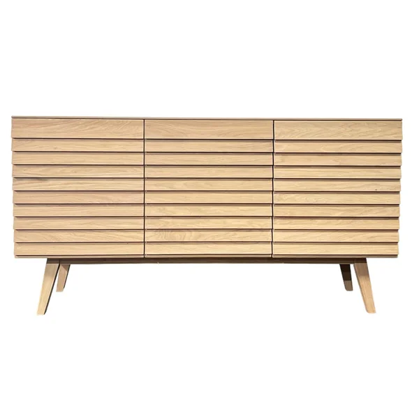Buffet moderne en bois de chêne blanc (3 portes) COLOGNE