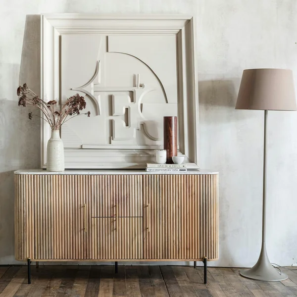 Buffet moderne en marbre et bois MASSA