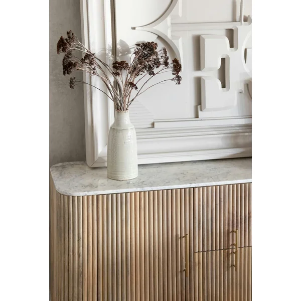 Buffet moderne en marbre et bois MASSA