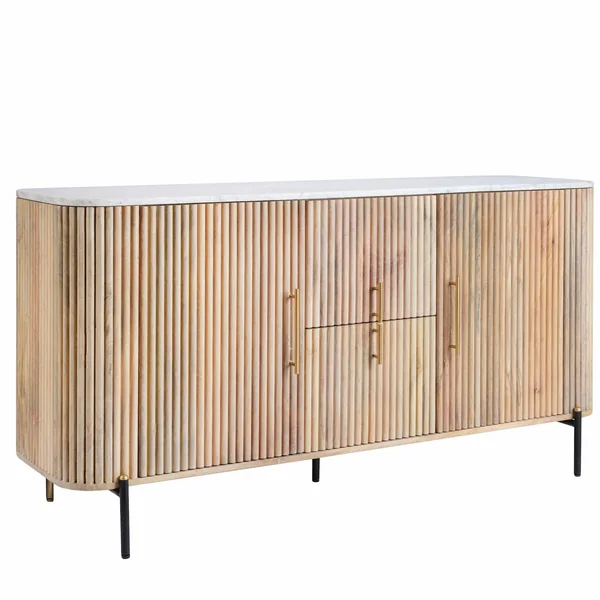 Buffet moderne en marbre et bois MASSA