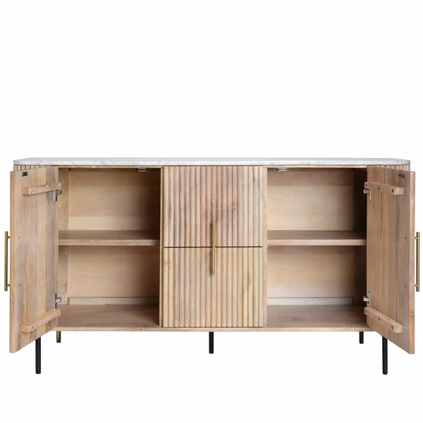 Buffet moderne en marbre et bois MASSA