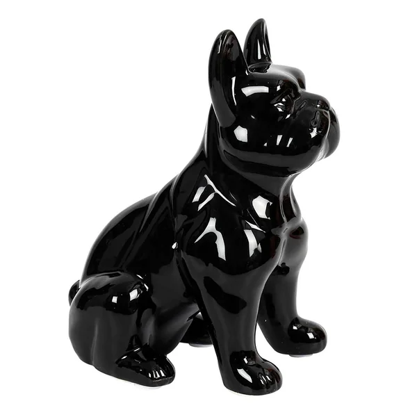 Bulldog ceramique noir h20cm