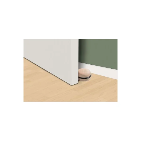 Butée de porte macaron Rei bois hêtre ⌀6,3x H.3,5 cm