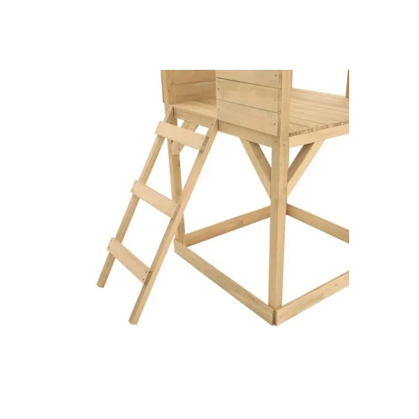 Cabane pour enfant dans les arbres TP Toys avec mur d'escalade et toboggan