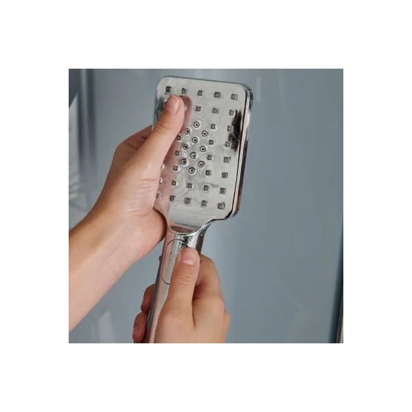 Cabine de douche rectangulaire chromé GoodHome Beloya 80 x 120 cm