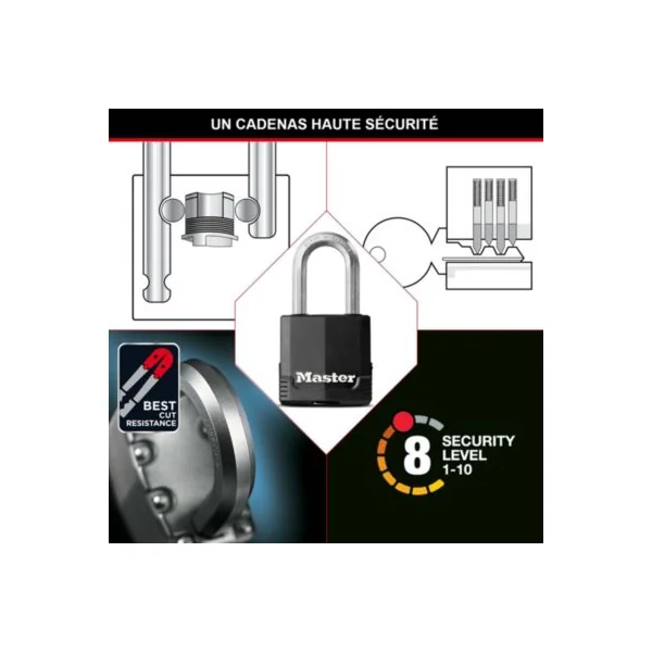 Cadenas Acier laminé Master Lock Excell 48 x 46