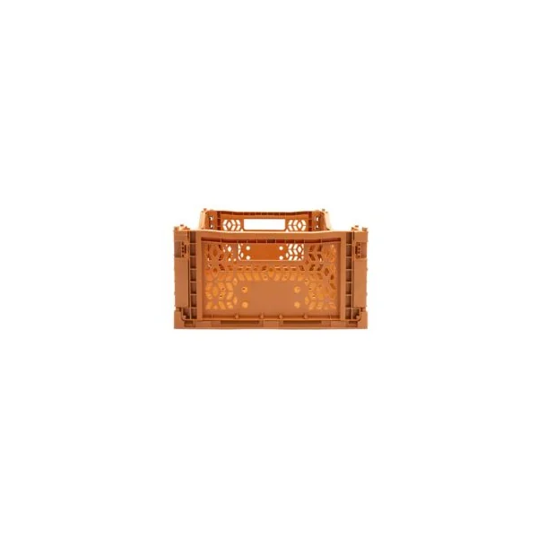 Cagette plastique recyclé pliable terracotta taille M