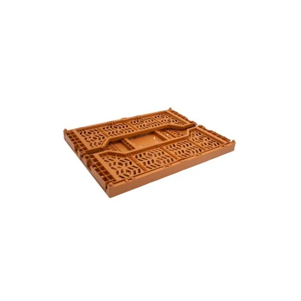 Cagette plastique recyclé pliable terracotta taille M