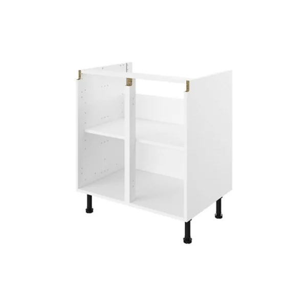 Caisson bas de cuisine blanc L. 80 cm Caraway Innovo GoodHome