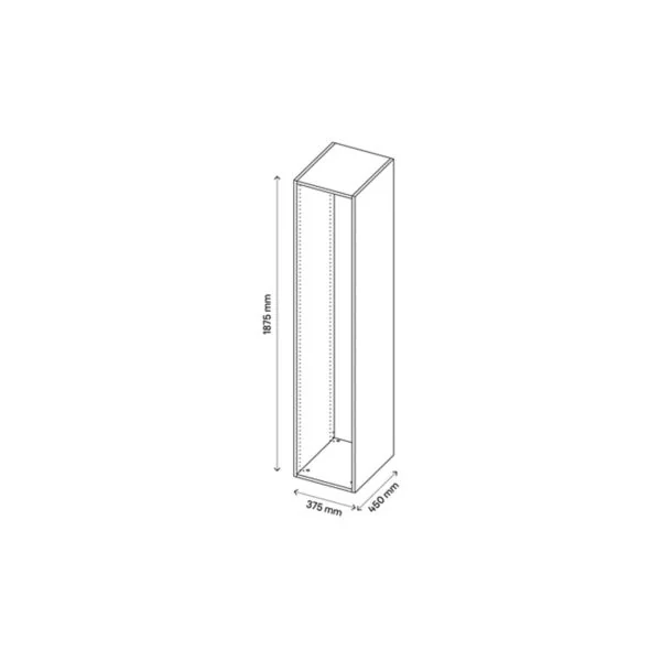 Caisson blanc GoodHome Atomia H. 187,5 x L. 37,5 x P. 45 cm