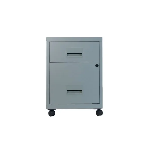 Caisson de bureau en métal Snor 2 tiroirs H. 56 x L. 40 x P. 41 cm
