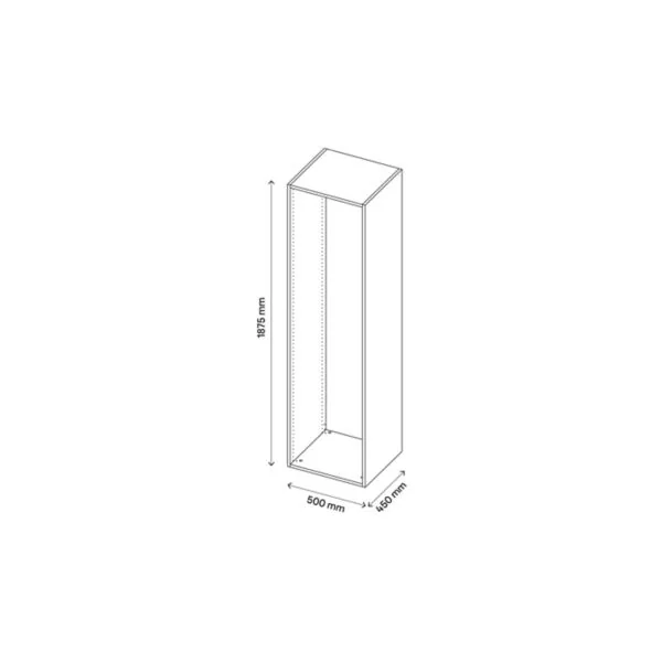Caisson effet chêne grisé GoodHome Atomia H. 187,5 x L. 50 x P. 45 cm