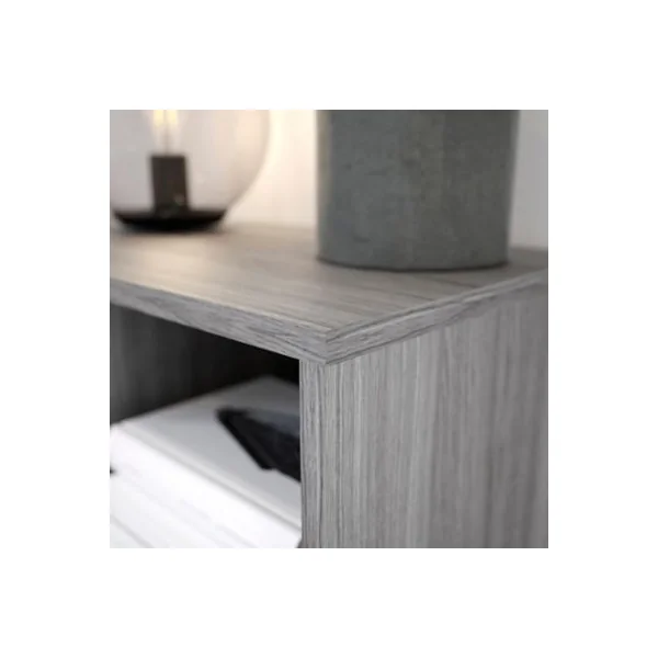 Caisson effet chêne grisé GoodHome Atomia H. 37,5 x L. 75 x P. 45 cm