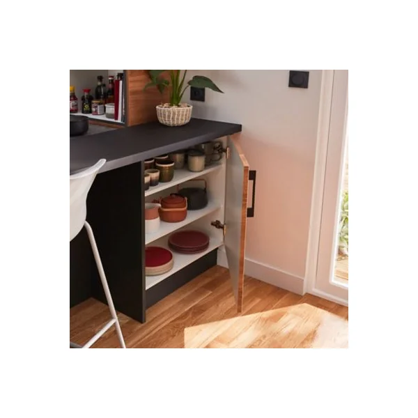 Caisson haut de cuisine Caraway GoodHome blanc H. 72 cm x L. 60 cm