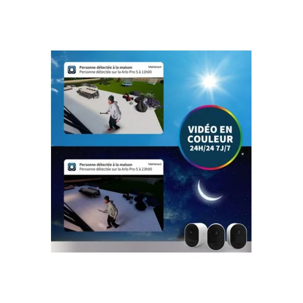 Caméra de vidéosurveillance sans fil Arlo Pro 5 Spotlight, lot de 2