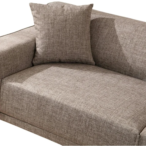 Canapé 3 places brun taupe - accoudoirs larges ORSAY