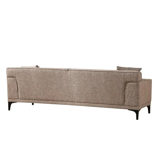 Canapé 3 places brun taupe - accoudoirs larges ORSAY