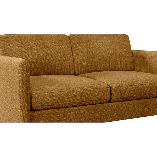 Canapé convertible 2 places Gustave - Tissu Velouté Epais - Storm Ocre