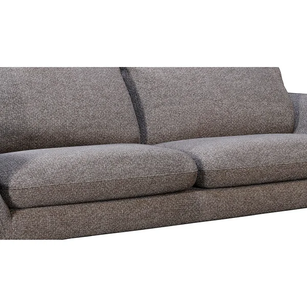 Canapé convertible 3 places Axel - Tissu Velouté Epais - Storm Beige