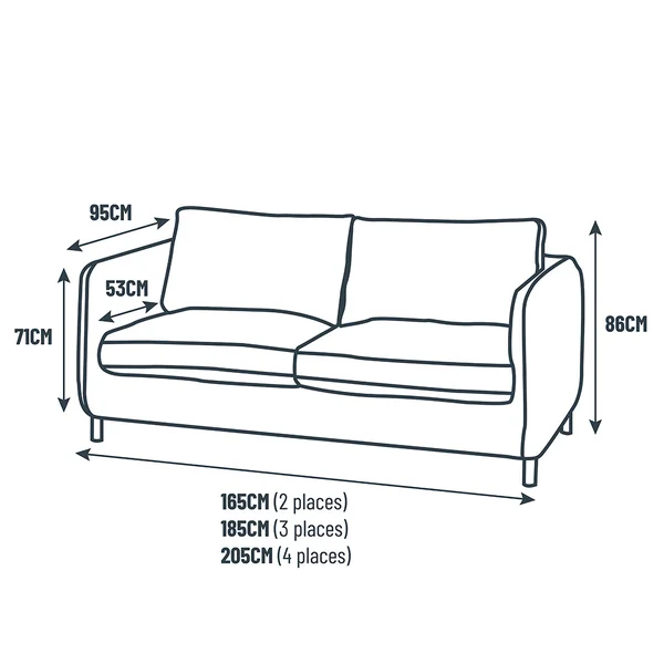Canapé convertible 3 places Bultex Gustave - Velours Vintage - Adore Pétrole