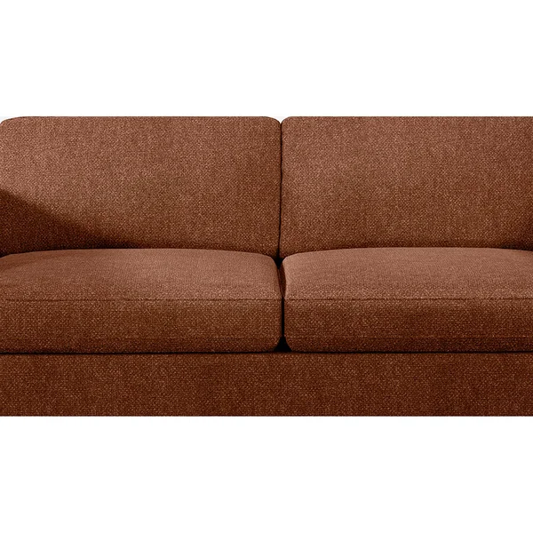 Canapé convertible 3 places Gustave - Tissu Velouté Epais - Storm Terracotta