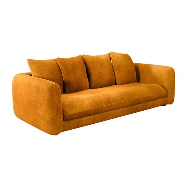 Canapé convertible 4 places Basile - Velours - Seven Ocre