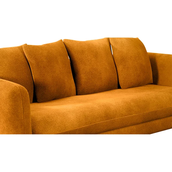 Canapé convertible 4 places Basile - Velours - Seven Ocre