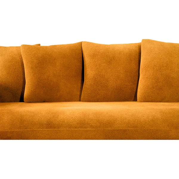 Canapé convertible 4 places Basile - Velours - Seven Ocre