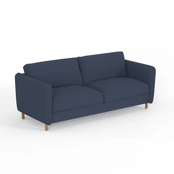 Canapé convertible 4 places Bultex Gustave - Velours Texturé - Dany Bleu grisé
